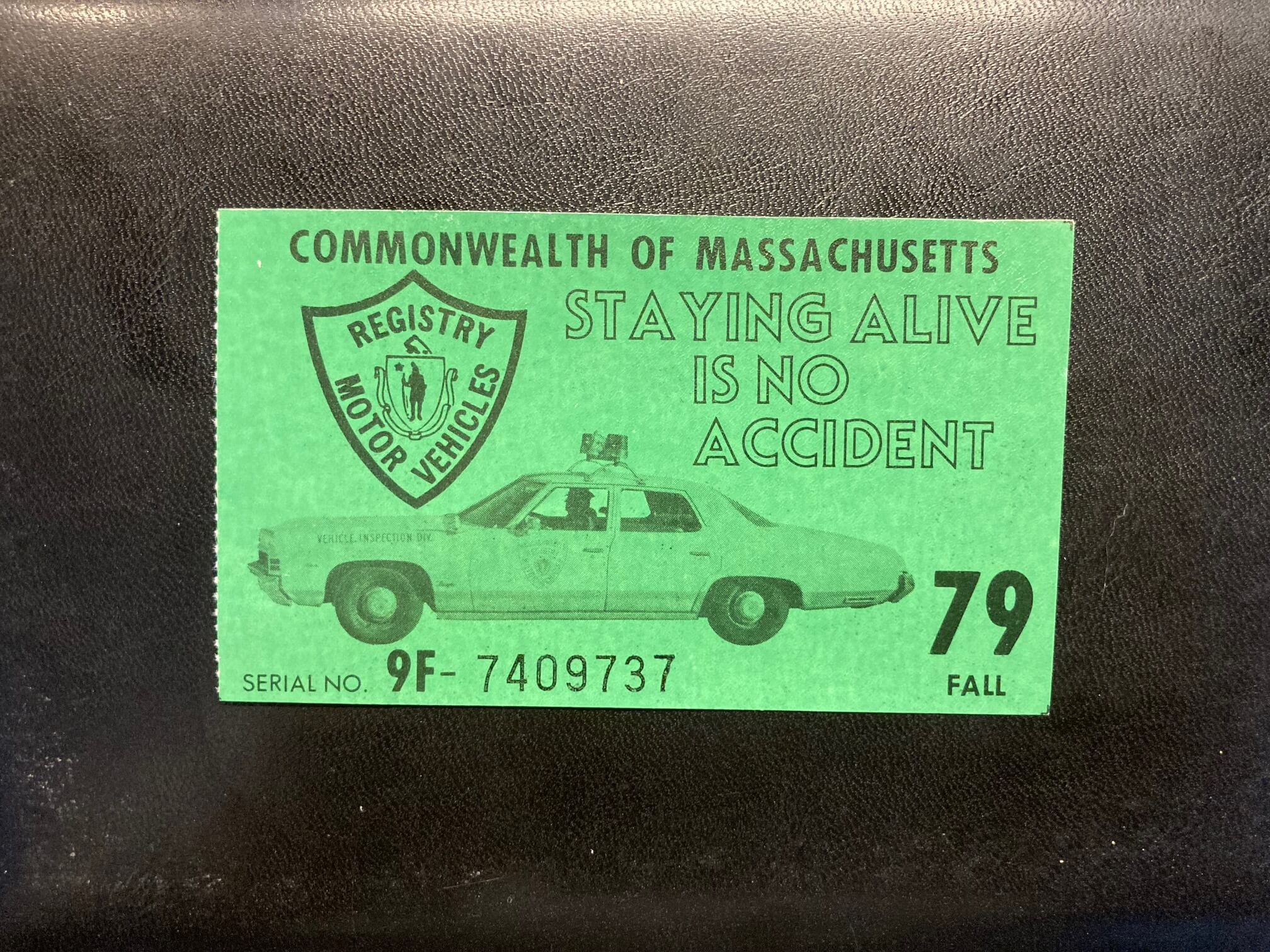 (image for) 1979 Massachusetts ORIGINAL Fall Inspection Sticker